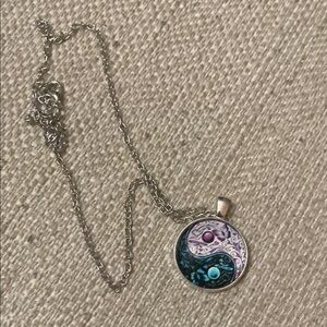 Silver Yin Yang Pendant Necklace